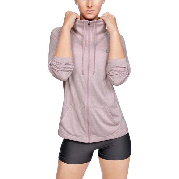 Under Armour Pink Fog UA Tech Twist Full Zip Sweatshirt - Picture 2 of 13